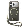 iPhone 17 Pro Guess IML Glitter Script Riem hoesje - Compatibel met MagSafe