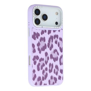 iPhone 17 Pro Jaucase magnetische hybride hoesje met luipaardprint - Paars