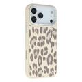 iPhone 17 Pro Jaucase magnetische hybride hoesje met luipaardprint - Wit
