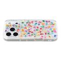 iPhone 17 Pro Jaucase Natuursteen Epoxy Hoesje - Wit