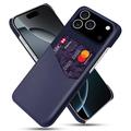 iPhone 17 Pro KSQ Hoesje met Kaartenzak - Blauw