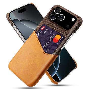 iPhone 17 Pro KSQ Hoesje met Kaartenzak - Oranje