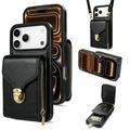 iPhone 17 Pro Max alles-in-één hoesje met portemonnee en riem