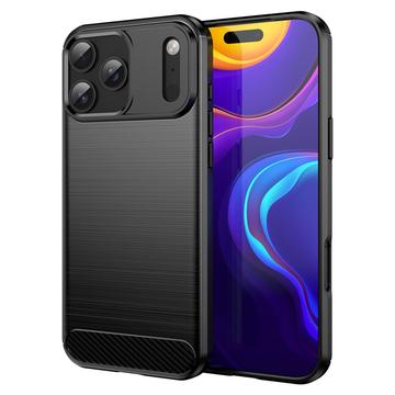 iPhone 17 Pro Max Geborsteld TPU Hoesje - Koolstofvezel