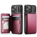 iPhone 17 Pro Max Caseme C22 Hoesje RFID-kaart portemonnee - Rood
