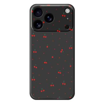 iPhone 17 Pro Max Kersenpatroon TPU hoesje - Zwart