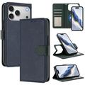 iPhone 17 Pro Max/18 Pro Max Afneembare Portemonnee Hoesje met MagSafe, RFID-bescherming en handriem - Blauw / Groen