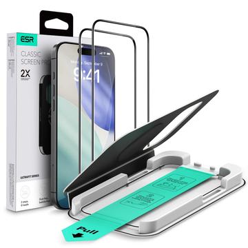 iPhone 17 Pro Max ESR UltraFit Glazen Screenprotector - 9H, 0.3mm - zwarte rand