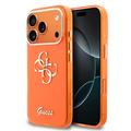 iPhone 17 Pro Max Guess IML 4G Script Metal Logo hoesje - Oranje