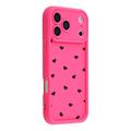 iPhone 17 Pro Max Hartpatroon Schokbestendig TPU Hoesje met Opstaande Randen - Hot Pink
