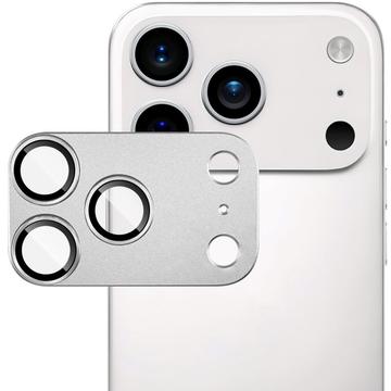 iPhone 17 Pro Max Imak Volledige metalen en gehard glazen cameralensbeschermer - Zilver