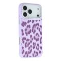 iPhone 17 Pro Max Jaucase magnetische hybride hoesje met luipaardprint - Paars