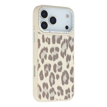 iPhone 17 Pro Max Jaucase magnetische hybride hoesje met luipaardprint - Wit