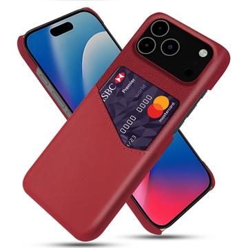 iPhone 17 Pro Max KSQ Hoesje met Kaartenzak - Rood