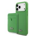 iPhone 17 Pro Max Lacoste Iconic Petit Pique MagSafe hoesje & magnetische kaarthouder - Groen