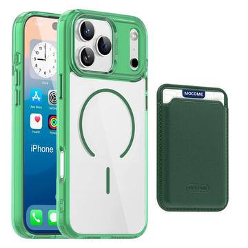 iPhone 17 Pro Max MagSafe hoesje met kaarthouder - Groen / Durchsichtig