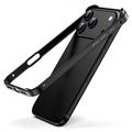 iPhone 17 Pro Max Metalen-bumper met opstaande randen - Zwart