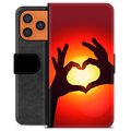 iPhone 17 Pro Max Premium Portemonnee Hoesje - Hart Silhouet