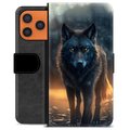 iPhone 17 Pro Max Premium Portemonnee Hoesje - Wolf