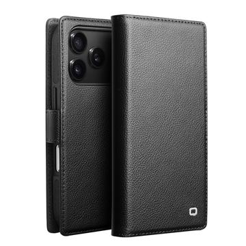 iPhone 17 Pro Max Qialino 2-in-1 Afneembare Leren Portemonnee Hoesje - MagSafe Compatibel - Zwart