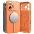 iPhone 17 Pro Max Ringke Vloeibare Siliconen MagSafe Hoesje - Mandarijn