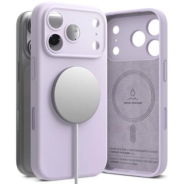 iPhone 17 Pro Max Ringke Vloeibare Siliconen MagSafe Hoesje - Lichtpaars
