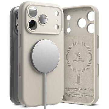 iPhone 17 Pro Max Ringke Vloeibare Siliconen MagSafe Hoesje - Steen