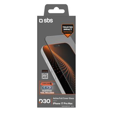 iPhone 17 Pro Max SBS D3O Active Full Cover Glazen Screenprotector met frame
