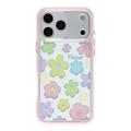 iPhone 17 Pro Max schokbestendig TPU-hoesje met kleurrijke bloemenprint - roze