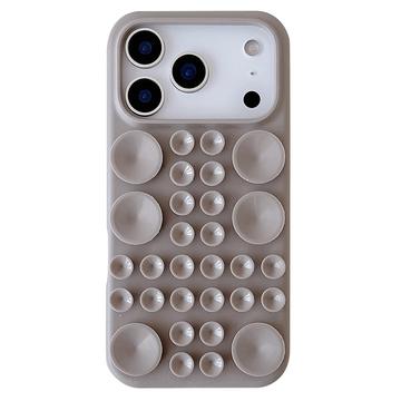 iPhone 17 Pro Max Silicone Hoesje met Zuignap - Titaangrijs