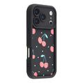 iPhone 17 Pro Max Stijlvol Schokbestendig TPU Hoesje met Opstaande Randen - Zwart / Kersen