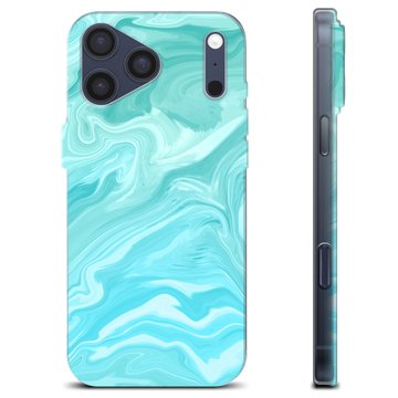 iPhone 17 Pro Max TPU-hoesje - Blauw Marmer