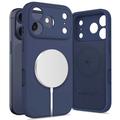 iPhone 17 Pro Max Tech-Protect Vloeibare siliconen hoesje - MagSafe compatibel - Diepblauw