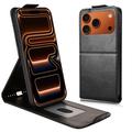 iPhone 17 Pro Max Verticale Flip Hoesje met standaard - Zwart