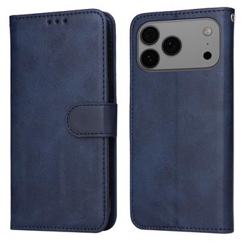 iPhone 17 Pro Max Portemonnee Hoesje met Standaard - Blauw
