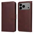 iPhone 17 Pro Max Portemonnee Hoesje met Standaard - Bruin