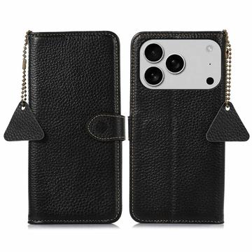 iPhone 17 Pro Max Leren Portemonnee Hoesje met RFID