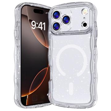 iPhone 17 Pro Max Wave-Edge Laser Glitter MagSafe hoesje