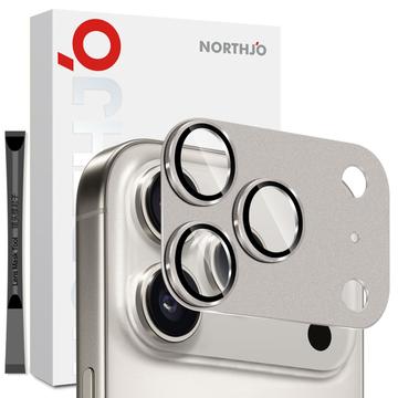 iPhone 17 Pro Northjo Volledige bescherming van mat metaal en gehard glas Beschermer voor de cameralens - Grijs