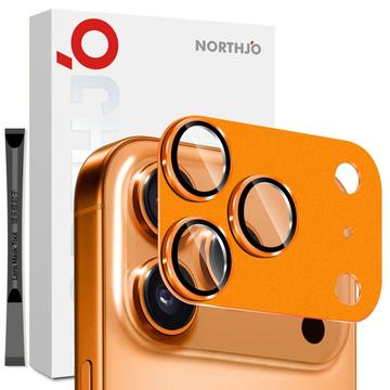 iPhone 17 Pro Northjo Volledige bescherming van mat metaal en gehard glas Beschermer voor de cameralens - Oranje