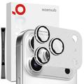iPhone 17 Pro Northjo Volledige bescherming van mat metaal en gehard glas Beschermer voor de cameralens - Zilver
