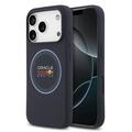 iPhone 17 Pro Oracle Red Bull Racing Blue Ring Liquid Siliconen Hoesje - MagSafe compatibel - Marine