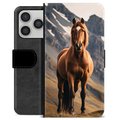iPhone 17 Pro Premium Portemonnee Hoesje - Paard