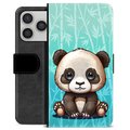 iPhone 17 Pro Premium Portemonnee Hoesje - Panda