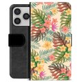 iPhone 17 Pro Premium Portemonnee Hoesje - Roze Bloemen