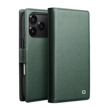 iPhone 17 Pro Qialino 2-in-1 afneembare portemonnee lederen hoes - MagSafe compatibel - Groen
