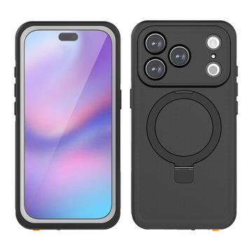 iPhone 17 Pro Redpepper IP68 MagSafe Waterdichte hoesje met kickstand - Zwart