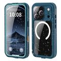 iPhone 17 Pro Redpepper IP68 Magnetisch Waterdicht Hoesje - Blauw