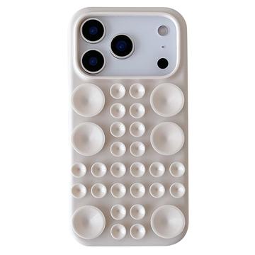 iPhone 17 Pro siliconen hoesje met zuignap - Antiek Wit