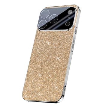 iPhone 17 Pro Sprankelende Glitter Hybride Hoesje - Goud